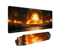 Tappetino Mouse Rosso Tappetino Mouse XXL 800x300 mm, Mousepad L'Ultima Cena Sottomano Scrivania con Base in Gomma Antiscivolo, Impermeabile Tappeto Scrivania con Bordi Cuciti per Laptop -hjw26010R