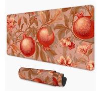 Tappetino Mouse Rosso Tappetino Mouse XXL Fiore 700x400 mm Impermeabile Mousepad con Bordi Cuciti e Base di Gomma Antiscivolo, Desk Mat Confortevole Resistente per Casa, Ufficio e Sala Giochi 3Y-1153
