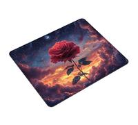 Tappetino Mouse Rosso Tappetino per Mouse Piccolo 26 x 21 cm Rosa Impermeabile Mousepad Gaming con Base in Gomma Antiscivolo, Bordo Cucito Mousepad per PC, Laptop, Ufficio, Casa, Regalo Uomo S0-513