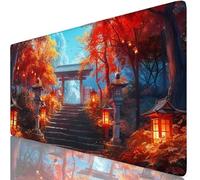 Tappetino Mouse Rosso Tappetino Scrivania Albero Mouse Pad con Base in Gomma Antiscivolo per Pulire Lavabile, Sottomano Scrivania Antiscivolo, Mousepad per Giocatore, Ufficio 700 x 400 x 3mm K0-138