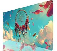 Tappetino Mouse Rosso Tappetino Scrivania Cacciatore Di Sogni Mouse Pad con Base in Gomma Antiscivolo per Pulire Lavabile, Sottomano Scrivania Antiscivolo, Mousepad Ufficio 800 x 300 x 3mm K0-354