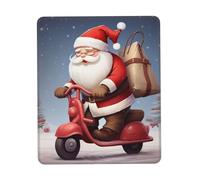 Tappetino Mouse Santa Claus On Scooter Mousepad Resistente agli Schizzi Tappetini Superficie Antipolvere Accessori Gaming per Casa Essenziale per Ufficio Computer S