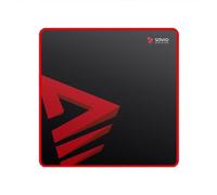 Tappetino Mouse Savio Turbo Dynamic M 450x450 mm Nero Rosso con Base Antiscivolo