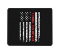 Tappetino Mouse School Bus Driver USA Flag Mousepad Portatile Mouse Pad Base Antiscivolo Tappetino per Mouse per Computer Essenziale per Ufficio Casa M