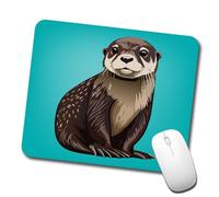 Tappetino Mouse, Sea Bank Beaver Cute Ocean Animal Pratica Tappetino per Il Mouse da Gioco Confortevole Mousepad per Pc Notebook Computer 25X30cm