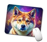 Tappetino Mouse, Shiba Inu Dog Pop Lavabile Tappetino per Mouse Superficie Liscia Tappetino da Gaming per Laptop Notebook Ufficio 25X30cm