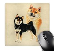 Tappetino Mouse, Shiba Inu Superficie Liscia Tappetini per Il Mouse da Gioco Bordi Cuciti Tappetino da Gaming per Pc Laptop Notebook 25X30cm