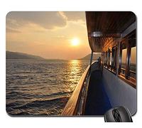 Tappetino Mouse, Ship Balustrade Traveling Croatia Island of BRAC Tampone per Mouse Antiscivolo Tappetino per Mouse Pratica Tappeto Mouse per Pc Notebook 25X30Cm