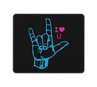 Tappetino Mouse Sign Language I Love You Accessori Gaming Gaming Tappetino per Mouse Superficie Antipolvere Tappetini per Pc E Laptop Ufficio Casa S