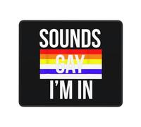 Tappetino Mouse Sounds Gay I'm in Soffice Tappetino per Mouse da Gioco Multifunzione Desk Mat per Pc Ufficio Mac 10X12In