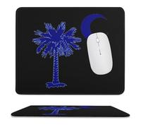 Tappetino Mouse South Carolina Flag Palm Multifunzione Tappetino per Mouse da Gioco Bordi Cuciti Accessori Gaming per Computer Gaming Pc 10X12In