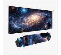 Tappetino Mouse Spazio Mousepad Via Lattea Tappetino Mouse XXL 500x250X3MM, Grande Desk Mat con 3 mm Bordi Cuciti Base in Gomma Antiscivolo, Tappetinomouse per Tastiera Lavabile per Home, Model 764