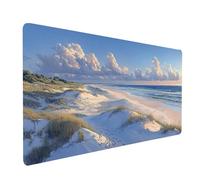 Tappetino Mouse Spiaggia Impermeabile Tappetino Scrivania 800 x 300 x 3mm Paesaggio Mousepad Bordi Cuciti Migliorare la Precisione e la Velocità, Decorare Sottomano Scrivania per Regalo Uomo model6574