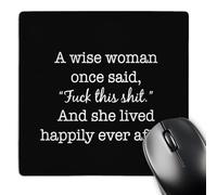 Tappetino Mouse, Stamp City Typography A Wise Woman Once Said Fuck This Shit Bordi Cuciti Mouse Pad Multifunzionale Mousepad per Notebook Laptop Casa 25X30cm