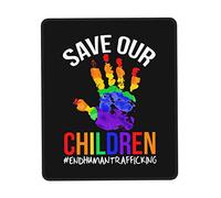 Tappetino Mouse Stop Human Trafficking Save Our Children Awareness Tappetino Scrivania Multifunzione Mousepad Durevole Mouse Pad per Casa Ufficio Laptop 25X30CM