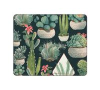 Tappetino Mouse Succulent Plants And Cactus Multifunzione Mouse Pad Durevole Accessori Gaming per Sensori da Gioco Mac Computer 10X12In