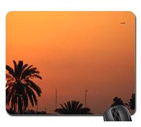 Tappetino Mouse, Sunset Data Tree Sun Airplane Iraq Tappetini per Il Mouse da Gioco Liscia Tappetini Mouse Bordi Cuciti Gaming Pad per Computer Casa 25X30Cm