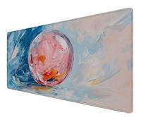 Tappetino Mouse, Tappetino Mouse XXL 1400x700x3mm Mouse Pad Grande Impermeabile Antiscivolo, Bordi Cuciti, Superficie Antipolvere, Facile da Pulire,per Giochi Ufficio Casa astratto gocce acqua Z-145