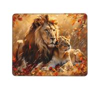 Tappetino Mouse, Tappetino Scrivania Gaming Animali Leoni Mouse Pad 250 x 200 mm Piccolo Mousepad da Scrivania in Ufficio, Adatto per Notebook e Computer Desktop Accessori Scrivania o-219