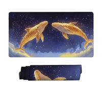Tappetino Mouse, Tappetino Scrivania Gaming balena cielo stellare Mouse Pad 700 x 300 mm Grande Mousepad da Scrivania in Ufficio, Adatto per Notebook e Computer Desktop Accessori Scrivania z-492