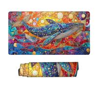 Tappetino Mouse, Tappetino Scrivania Gaming balena stellare Mouse Pad 900 x 400 mm Grande Mousepad da Scrivania in Ufficio, Adatto per Notebook e Computer Desktop Accessori Scrivania z-1037