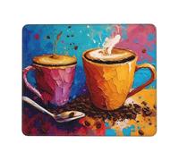 Tappetino Mouse, Tappetino Scrivania Gaming Caffè Mouse Pad 340 x 280 mm Piccolo Mousepad da Scrivania in Ufficio, Adatto per Notebook e Computer Desktop Accessori Scrivania o-438