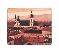 Tappetino Mouse, Tappetino Scrivania Gaming città Mouse Pad 340 x 280 mm Piccolo Mousepad da Scrivania in Ufficio, Adatto per Notebook e Computer Desktop Accessori Scrivania o-118
