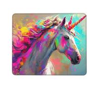 Tappetino Mouse, Tappetino Scrivania Gaming Colore unicorno Mouse Pad 250 x 200 mm Piccolo Mousepad da Scrivania in Ufficio, Adatto per Notebook e Computer Desktop Accessori Scrivania o-65