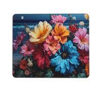 Tappetino Mouse, Tappetino Scrivania Gaming Fiori mare Mouse Pad 340 x 280 mm Piccolo Mousepad da Scrivania in Ufficio, Adatto per Notebook e Computer Desktop Accessori Scrivania o-354
