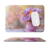 Tappetino Mouse, Tappetino Scrivania Gaming Fiori rosa Mouse Pad 29 x 24 cm Piccolo Mousepad da Scrivania in Ufficio, Adatto per Notebook e Computer Desktop Accessori Scrivania Regali Decorativi z-194