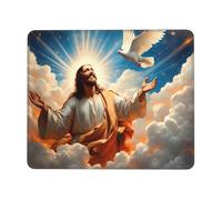 Tappetino Mouse, Tappetino Scrivania Gaming Il colombo di Gesù Mouse Pad 340 x 280 mm Piccolo Mousepad da Scrivania in Ufficio, Adatto per Notebook e Computer Desktop Accessori Scrivania o-978
