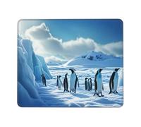 Tappetino Mouse, Tappetino Scrivania Gaming Pinguini dell'Artico Mouse Pad 340 x 280 mm Piccolo Mousepad da Scrivania in Ufficio, Adatto per Notebook e Computer Desktop Accessori Scrivania o-48