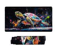 Tappetino Mouse, Tappetino Scrivania Gaming tartarughe colorate Mouse Pad 900 x 400 mm Grande Mousepad da Scrivania in Ufficio, Adatto per Notebook e Computer Desktop Accessori Scrivania z-41