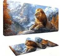 Tappetino Mouse Tastiera 90 x 40 CM - Tappetino Mouse XXL Sottomano Scrivania Esteso da per Monitor, Copri Scrivania Mousepad, Animali Leoni Scrivania Mouse Pad, Migliora Velocità Precisione j0xk-897