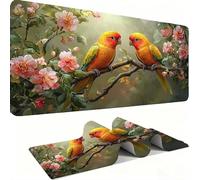 Tappetino Mouse Tastiera 90 x 40 CM - Tappetino Mouse XXL Sottomano Scrivania Esteso da per Monitor, Copri Scrivania Mousepad, Fiori Di Pappagallo Scrivania Mouse Pad, Portatile Precisione j0xk-75
