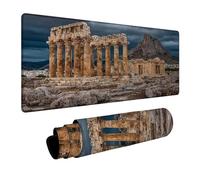 Tappetino Mouse Tempio Tappetino Mouse Gaming Atene, Mousepad Bordi cuciti Precisione e Velocità Migliorate per Pc Portatile Tastiera Gaming Ufficio Arredamento Casa 500 x 1000 x 3mm DBYH-2697