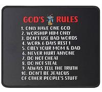 Tappetino Mouse Ten Commandments God Mouse Pad Base Antiscivolo Tappetini Soft Accessori Gaming per Computer Casa Essenziale per Ufficio S