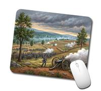 Tappetino Mouse, The Civil War Gettysburg Bordi Cuciti Tappetini per Il Mouse Base in Gomma Gaming Pad per Tastiera Pc Computer 25X30cm