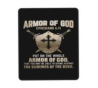 Tappetino Mouse The Full Armor of God Ephesians 617 Mousepad Uso Prolungato Mouse Pad Durevole Tappetino Scrivania per Casa Computer Laptop 25X30CM