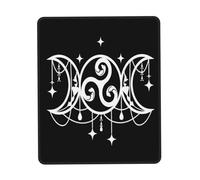 Tappetino Mouse, The Triple Moon Goddess Wiccan Pentagram Symbol Tappetino Mouse Gaming Antisfilacciamento Tappetino Mouse Pad Antiscivolo Tappetini Mouse per Notebook Laptop 25X30Cm