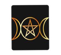 Tappetino Mouse, The Triple Moon Goddess Wiccan Pentagram Symbol Tappetino Mouse Gaming Multifunzionale Tappetini per Il Mouse da Gioco Base in Gomma Gaming Pad per Laptop Notebook 25X30Cm