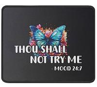 Tappetino Mouse Thou Shall Not Try Me Mood 24:7 Funny Bestie Sarcastic And Fun Mouse Pad Multifunzione Tappetino Scrivania Uso Prolungato Mousepad per Casa Computer Ufficio 25X30CM