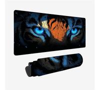 Tappetino Mouse Tigre Mauspad Grande XXL 1200x600x3mm, Lavabile Sottomano Scrivania Occhio Mouse Pad Migliora la Precisione e la Velocità con Base in Gomma Antiscivolo per Lavoro Ufficio, Regalo Uomo