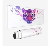 Tappetino Mouse Tigre Mauspad Grande XXL 900x300x3mm, Lavabile Sottomano Scrivania Rosa Mouse Pad Migliora la Precisione e la Velocità con Base in Gomma Antiscivolo per Lavoro Ufficio, Regalo Uomo