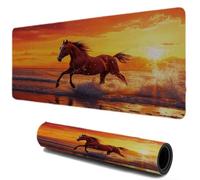 Tappetino Mouse Tramonto Cavallo, Scrivania Gaming, Tappetino Mouse xxl 800x400, Mousepad Base in Gomma Antiscivolo, Durevole e Facile da Pulire, Superficie Liscia Desk Mat, Accessori Ufficio I-162