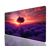 Tappetino Mouse Tramonto Tappetino Mouse xxl 100x50x0.3cm, Mousepad Albero Cucire i Bordi Migliorare la Precisione e la Velocità, Mousepad per Scrivania Gaming Tastiera Wireless Pc Portatile JXL-1384