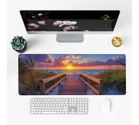 Tappetino Mouse Tramonto Tappetino Mouse XXL 35.4 x 15.7 Inch Mousepad, Discorsi Sottomano Scrivania con Base in Gomma Antiscivolo, Impermeabile Mouse Pad per PC, Ufficio, Casa, Lavoro, Model 198