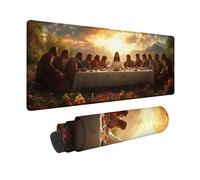 Tappetino Mouse Tramonto Tappetino Mouse XXL 600x300 mm, Mousepad L'Ultima Cena Sottomano Scrivania con Base in Gomma Antiscivolo, Impermeabile Tappeto Scrivania con Bordi Cuciti per Laptop -hjw2601TP