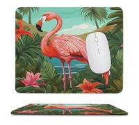 Tappetino Mouse, Tropical Flamingo Printed Multifunzionale Tappetino per Mouse Confortevole Tappetino da Gaming per Tastiera Ufficio Gamers 25X30cm