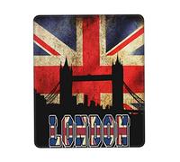 Tappetino Mouse Union Jack British Flag London Bridge Mousepad Uso Prolungato Tappetino Scrivania Impermeabile Mouse Pad per Ufficio Computer Laptop 25X30CM